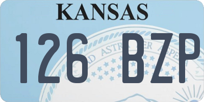 KS license plate 126BZP