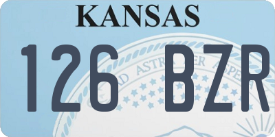 KS license plate 126BZR