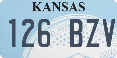 KS license plate 126BZV