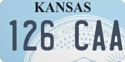 KS license plate 126CAA