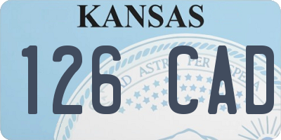 KS license plate 126CAD