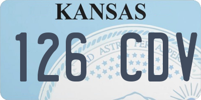 KS license plate 126CDV