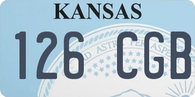 KS license plate 126CGB
