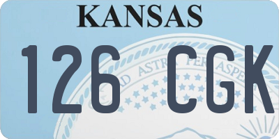 KS license plate 126CGK