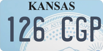 KS license plate 126CGP