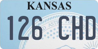 KS license plate 126CHD