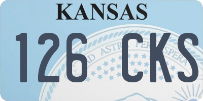 KS license plate 126CKS