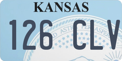 KS license plate 126CLV