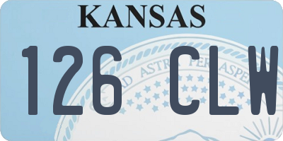 KS license plate 126CLW