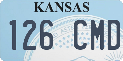 KS license plate 126CMD