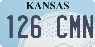 KS license plate 126CMN