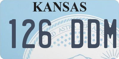 KS license plate 126DDM