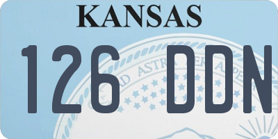 KS license plate 126DDN
