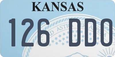 KS license plate 126DDO