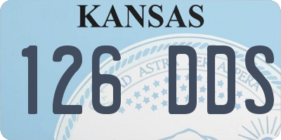 KS license plate 126DDS