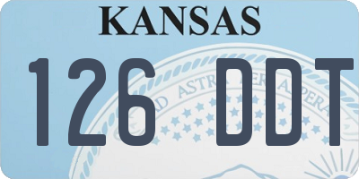 KS license plate 126DDT