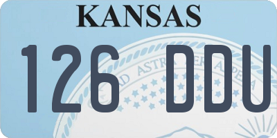 KS license plate 126DDU
