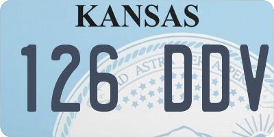 KS license plate 126DDV