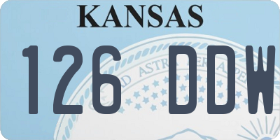 KS license plate 126DDW