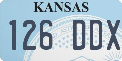 KS license plate 126DDX