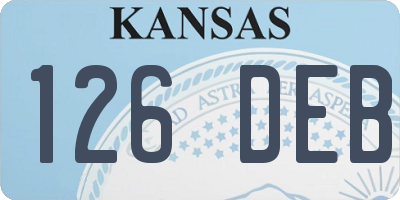 KS license plate 126DEB