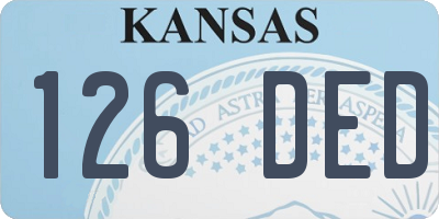 KS license plate 126DED