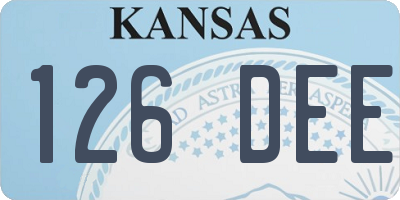 KS license plate 126DEE