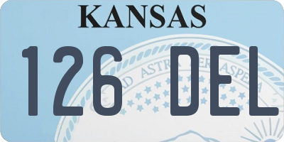 KS license plate 126DEL