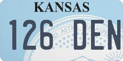 KS license plate 126DEN