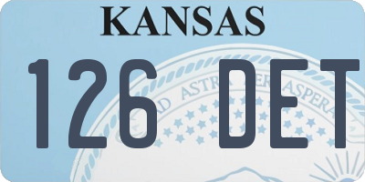 KS license plate 126DET