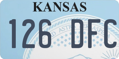 KS license plate 126DFC