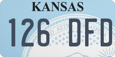 KS license plate 126DFD
