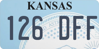 KS license plate 126DFF