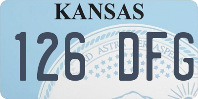 KS license plate 126DFG