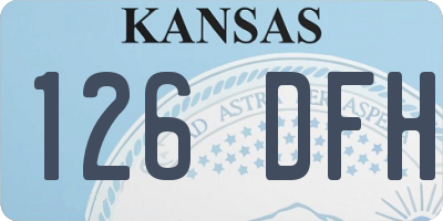 KS license plate 126DFH