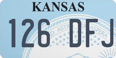 KS license plate 126DFJ