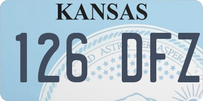 KS license plate 126DFZ