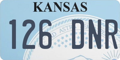 KS license plate 126DNR