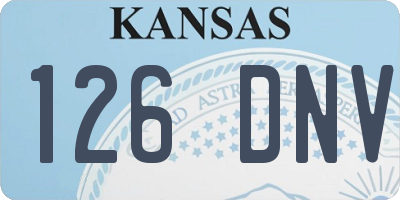 KS license plate 126DNV