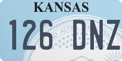 KS license plate 126DNZ