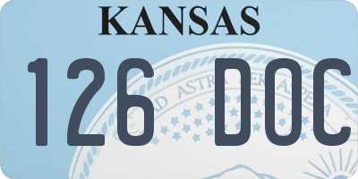 KS license plate 126DOC