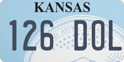 KS license plate 126DOL