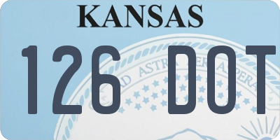 KS license plate 126DOT