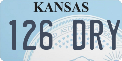 KS license plate 126DRY