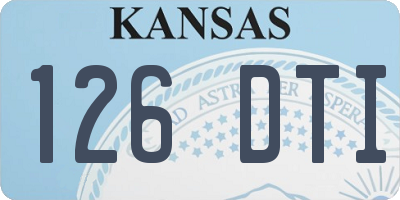 KS license plate 126DTI