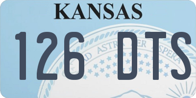 KS license plate 126DTS