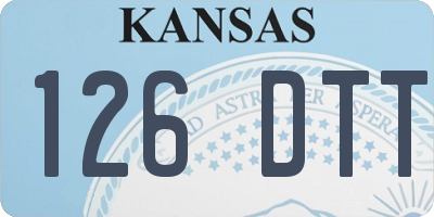 KS license plate 126DTT