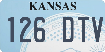 KS license plate 126DTV