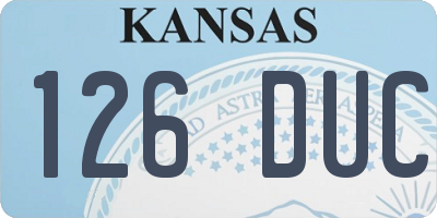 KS license plate 126DUC