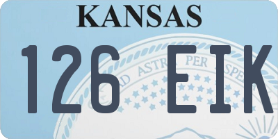 KS license plate 126EIK